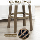 Swivel Bar Stools Set of 2 Linen Fabric Upholstered Barstools with Back-31.5 Inches by LJGDeals