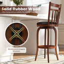 Swivel Bar Stools Set of 2 Counter Height Faux Leather Upholstered Barstools by LJGDeals