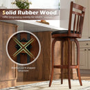 Swivel Bar Stools Set of 2 Counter Height Faux Leather Upholstered Barstools by LJGDeals