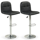Swivel Bar Stools Set of 2 with Footrests and Metal Base by DirectDeals