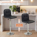 Swivel Bar Stools Set of 2 with Footrests and Metal Base by DirectDeals