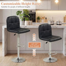 Swivel Bar Stools Set of 2 with Footrests and Metal Base by LJGDeals