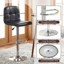 Swivel Bar Stools Set of 2 with Footrests and Metal Base by LJGDeals