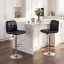 Swivel Bar Stools Set of 2 with Footrests and Metal Base by LJGDeals