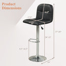 Swivel Bar Stools Set of 2 with Footrests and Metal Base by DirectDeals