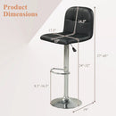 Swivel Bar Stools Set of 2 with Footrests and Metal Base by LJGDeals