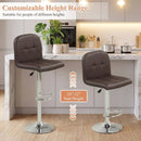 Swivel Bar Stools Set of 2 with Footrests and Metal Base by LJGDeals