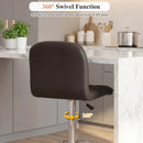 Swivel Bar Stools Set of 2 with Footrests and Metal Base by DirectDeals