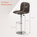 Swivel Bar Stools Set of 2 with Footrests and Metal Base by DirectDeals