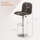 Swivel Bar Stools Set of 2 with Footrests and Metal Base by LJGDeals