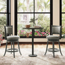 Swivel Bar Stools Set of 2 with Soft-padded Back and Seat-S