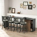 Swivel Bar Stools Set of 2 with Soft-padded Back and Seat by LJGDeals