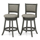Swivel Bar Stools Set of 2 with Soft-padded Back and Seat by LJGDeals
