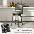 Swivel Bar Stools Set of 2 with Soft-padded Back and Seat by LJGDeals
