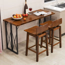 24.5 Inch Swivel Wooden Bar Stools Set of 2 with Rubber Wood Legs and Low Back by LJGDeals