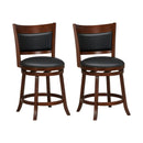 Swivel Bar Stools Set of 2 with 20 Inch Wider Cushioned Seat-Brown by LJGDeals