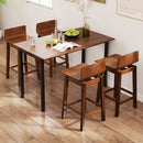 24.5 Inch Swivel Wooden Bar Stools Set of 2 with Rubber Wood Legs and Low Back by LJGDeals