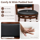 Swivel Bar Stools Set of 2 with 20 Inch Wider Cushioned Seat-Brown by LJGDeals