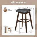 Swivel Bar Stools Set of 2 with Padded Contoured Seat and Footrest-Black & Brown by LJGDeals
