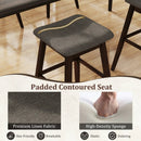 Swivel Bar Stools Set of 2 with Footrest and Rubber Wood Legs-Brown by LJGDeals