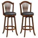 Swivel Bar Stools with Backrests and Wood Frame for Kitchen Island by LJGDeals