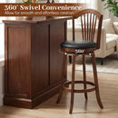 Swivel Bar Stools with Backrests and Wood Frame for Kitchen Island by LJGDeals