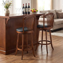 Swivel Bar Stools with Backrests and Wood Frame for Kitchen Island by LJGDeals