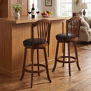 Swivel Bar Stools with Backrests and Wood Frame for Kitchen Island by LJGDeals