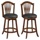 Swivel Bar Stools with Backrests and Wood Frame for Kitchen Island by LJGDeals