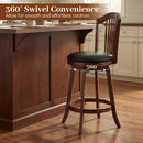 Swivel Bar Stools with Backrests and Wood Frame for Kitchen Island by LJGDeals