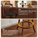 Swivel Bar Stools with Backrests and Wood Frame for Kitchen Island by LJGDeals