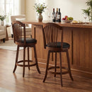 Swivel Bar Stools with Backrests and Wood Frame for Kitchen Island by LJGDeals