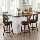 Swivel Bar Stools with Backrests and Wood Frame for Kitchen Island by LJGDeals