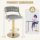 Swivel Barstool with Woven Back Set of 2 for Kitchen Island Cafe by LJGDeals