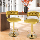 Swivel Barstool with Woven Back Set of 2 for Kitchen Island Cafe by DirectDeals