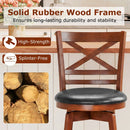 Swivel Barstools Set of 2 with Backrest and Footrest by LJGDeals