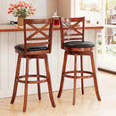 Swivel Barstools Set of 2 with Backrest and Footrest by LJGDeals