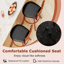 Swivel Barstools Set of 2 with Backrest and Footrest by LJGDeals