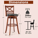 Swivel Barstools Set of 2 with Backrest and Footrest by LJGDeals