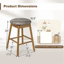 Swivel Counter Height Barstools with Solid Wood Legs and Footrests-Set of 2 by LJGDeals
