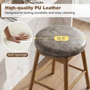Swivel Counter Height Barstools with Solid Wood Legs and Footrests-Set of 2 by LJGDeals