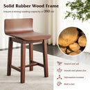 Swivel Dining Chair Set of 2 with Low Back and Curved Seat-Walnut by LJGDeals