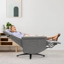 Swivel Massage Recliner Single Sofa with Adjustable Headrest-Gray by LJGDeals