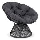 Swivel Papasan Chair Round Wicker Lounge Chair with Thick Cushion by LJGDeals