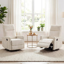 Swivel Rocking Chair 360° Nursery Reclining Rocker Armchair with Cushioned Back by LJGDeals