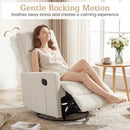 Swivel Rocking Chair 360° Nursery Reclining Rocker Armchair with Cushioned Back by LJGDeals