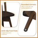 Swivel Windsor Dining Chairs Set of 4 with Solid Rubber Wood Frame by LJGDeals