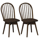 Swivel Windsor Dining Chairs Set of 2 with Solid Rubber Wood Frame by LJGDeals