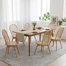 Swivel Windsor Dining Chairs Set of 2 with Solid Rubber Wood Frame by DirectDeals