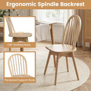 Swivel Windsor Dining Chairs Set of 2 with Solid Rubber Wood Frame by DirectDeals